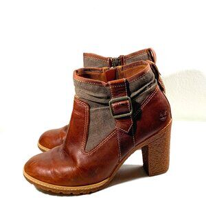 Timberland Dennett Genuine Leather Mixed Media Ankle Boots